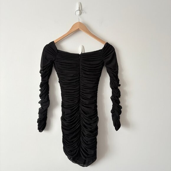 Aritzia Babaton Luxor Long Sleeve Mini Dress Black Size 0 - Picture 5 of 7